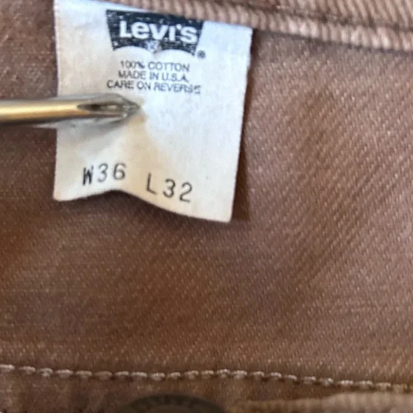 Levi’s 517 Orange Tab jeans 36x32 Made in USA Vintage Rare brown/tan denim - Picture 8 of 13